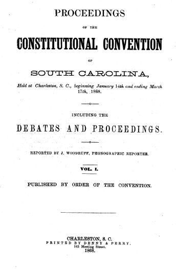 SC State Constitution of 1868